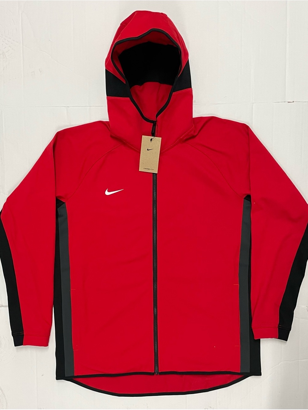 Nike Red Hooded Full-Zip Jacket